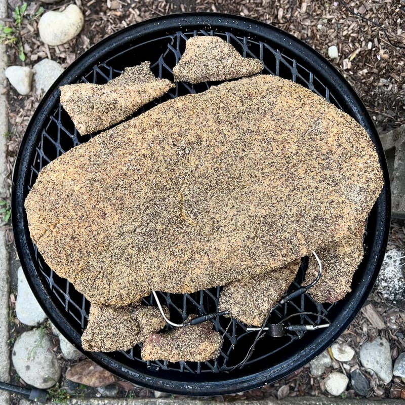 See you in 10hrs. Brisket on the 18” Weber Grills Smokey mountain. #bbq #brisket #smokedmeat. #webergrills Thanks to Crowd…