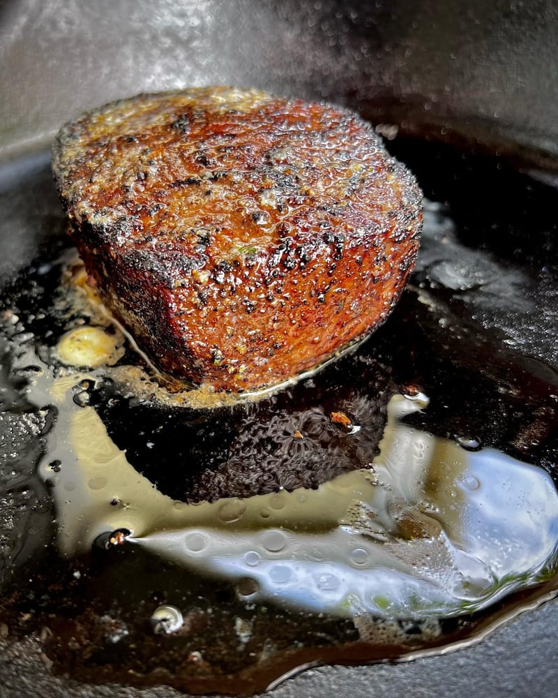Did a bunch of experimenting today with this Snake River Farms Ribeye filet. First I seasoned it with a rub, which I rarely…