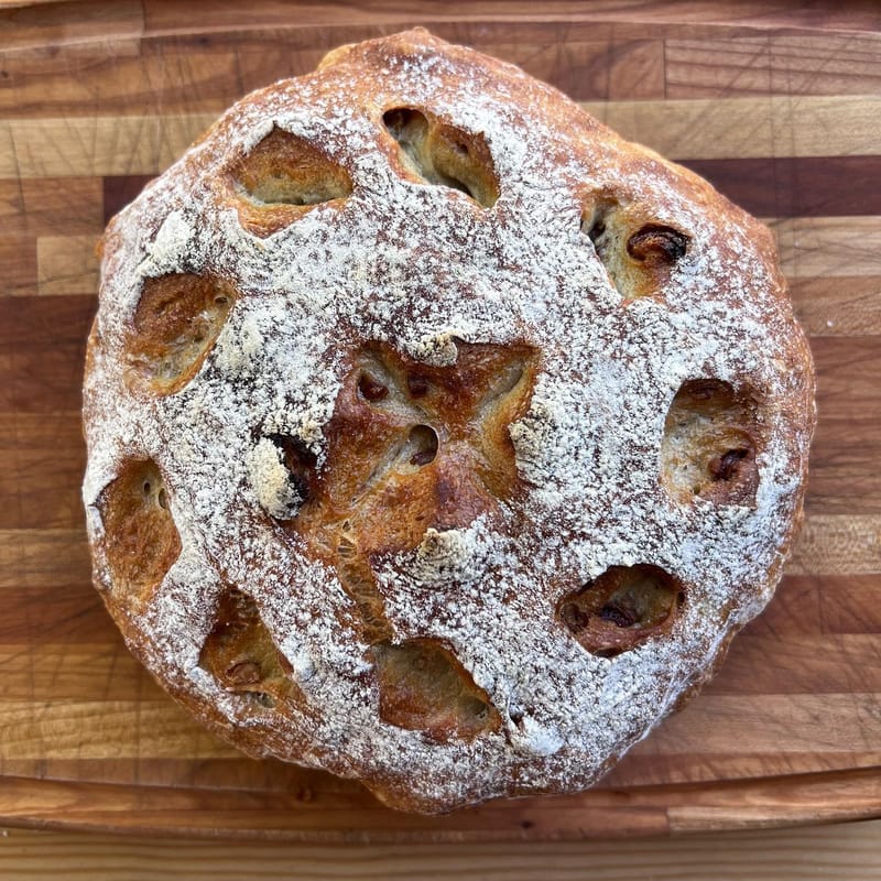 Almond date rye bread #bread #nokneadbread #baking
