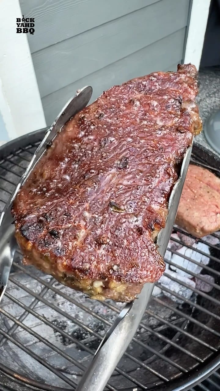 Filet sear over lump charcoal #bbq #grill #steak