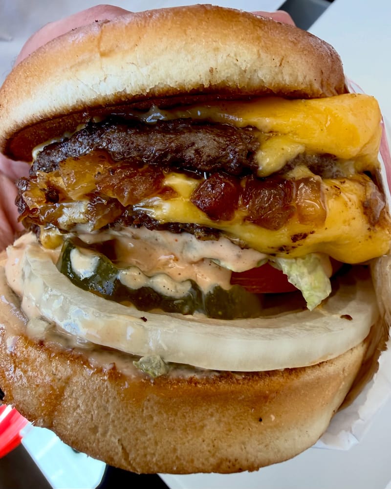 Your @innout order? Mine is double double animal style add raw onion, well done fries, and xl tea.