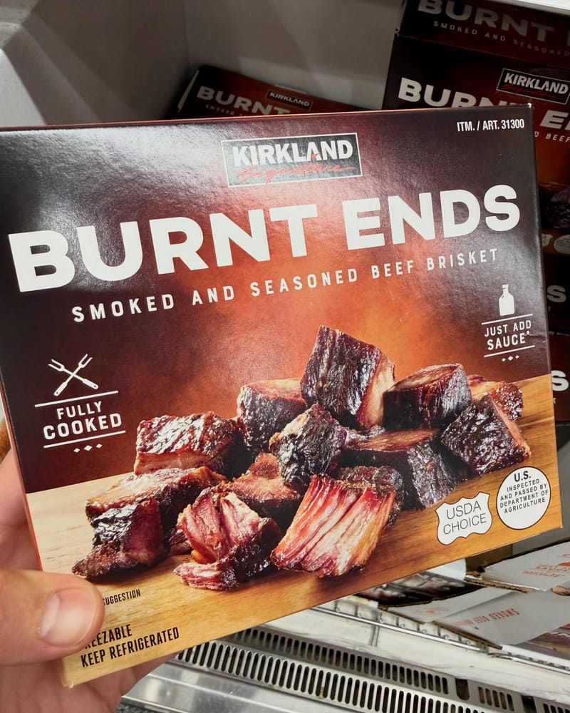 Has anyone tried these burnt ends from @costco? Just add sauce. But looks like they already sauced it with the molasses,…