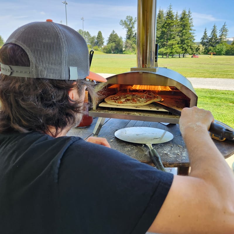Beautiful day at the park…making pies for 30ppl.