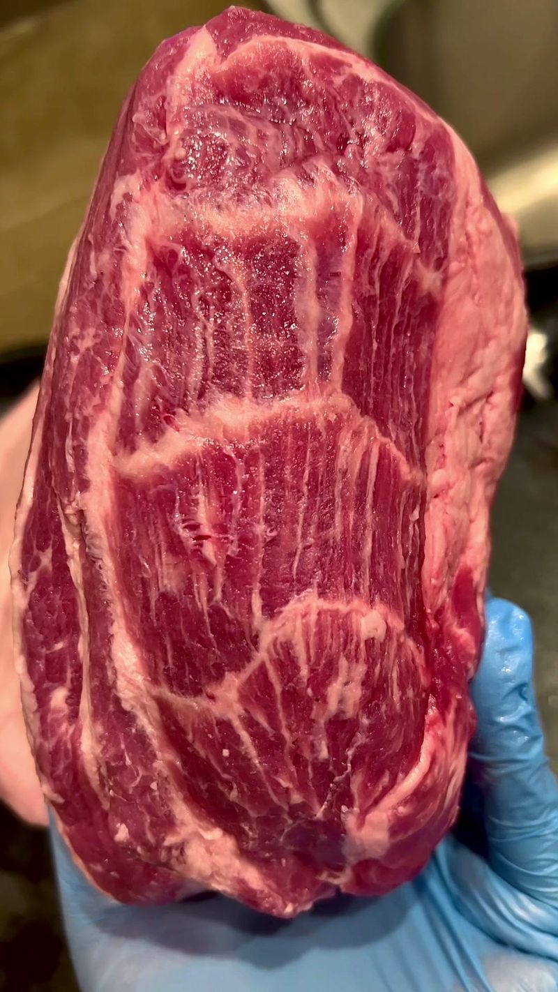 When shopping for a pork shoulder get one with a big money muscle #pork #porkbutt #porkshoulder #bbq #bbqtips #smokedmeat