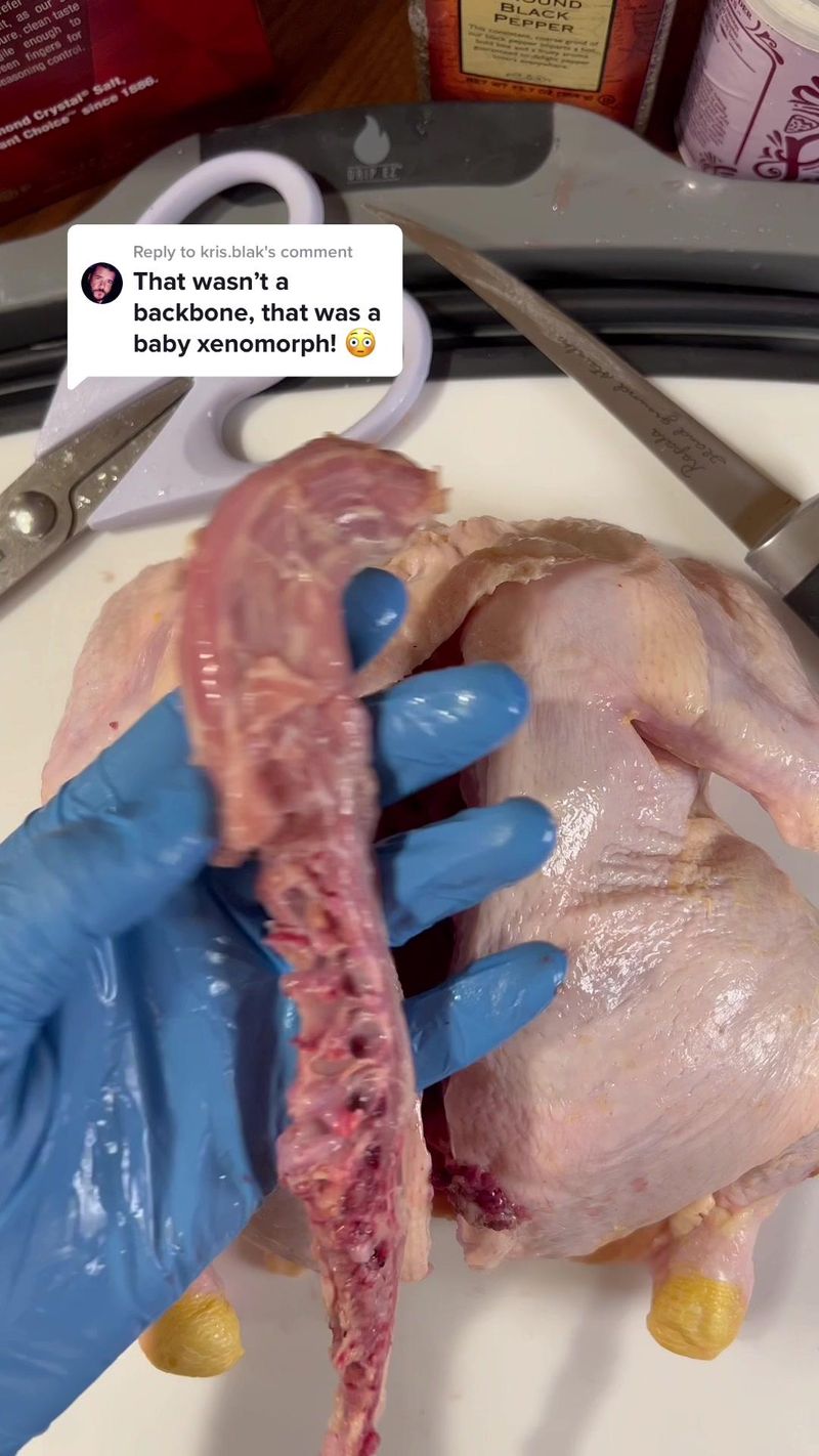Reply to @kris.blak you don’t have to remove the chicken backbone before cooking…either way save it for stock. Yeah this one…