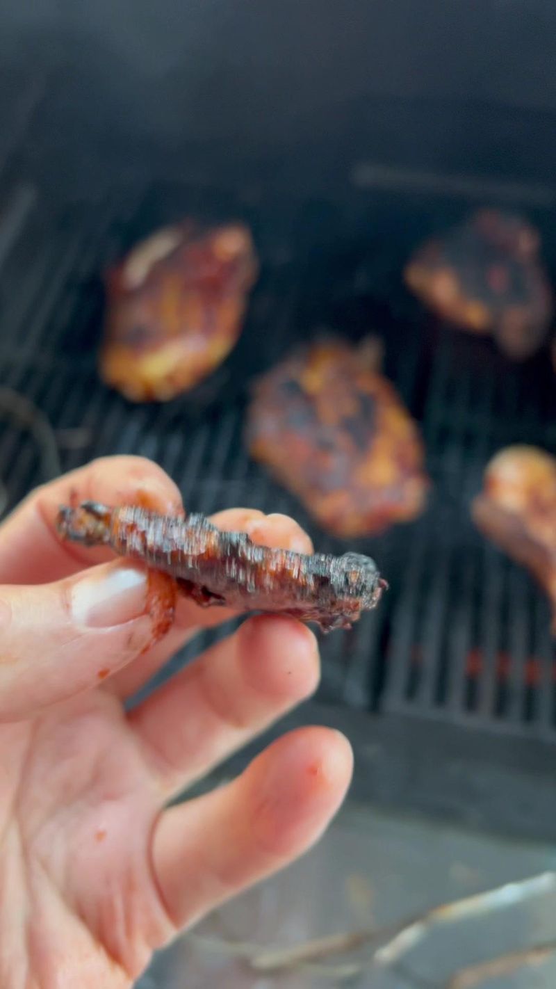 Top secret chicken pit snack. Please don’t tell anyone #bbq #bbqtips #learnontiktok #bbqchicken #chicken