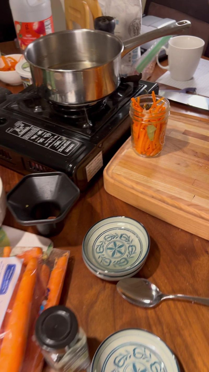 A little BTS for my upcoming pickled carrots video