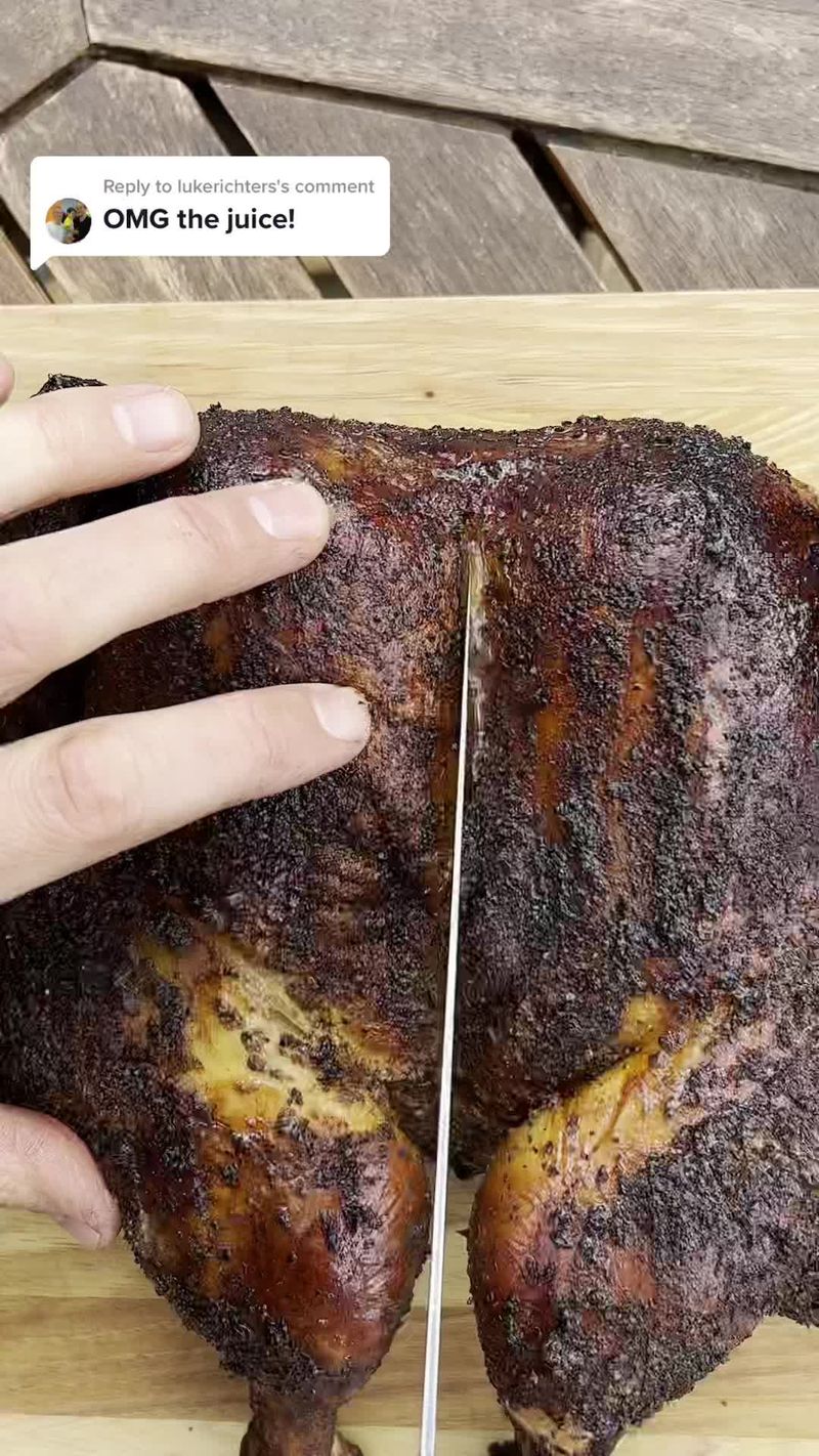Reply to @lukerichters The improved spatchcock gets you a juicy bird. #chicken #spatchcocking #bbq #bbqtips #howto…