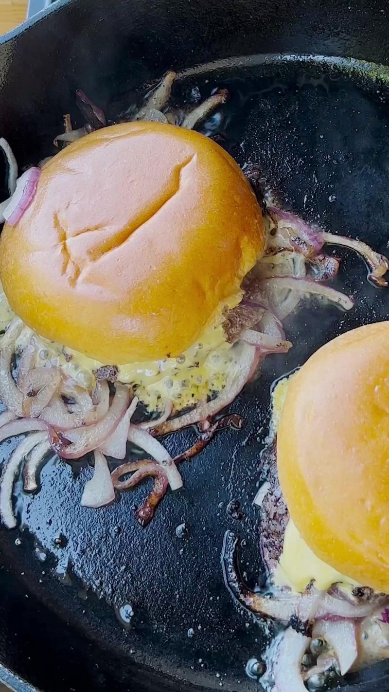 I enjoy all burgers but the Oklahoma onion burger is one of my favs! Try them with red onions too. #affiliate #burger #bbq…