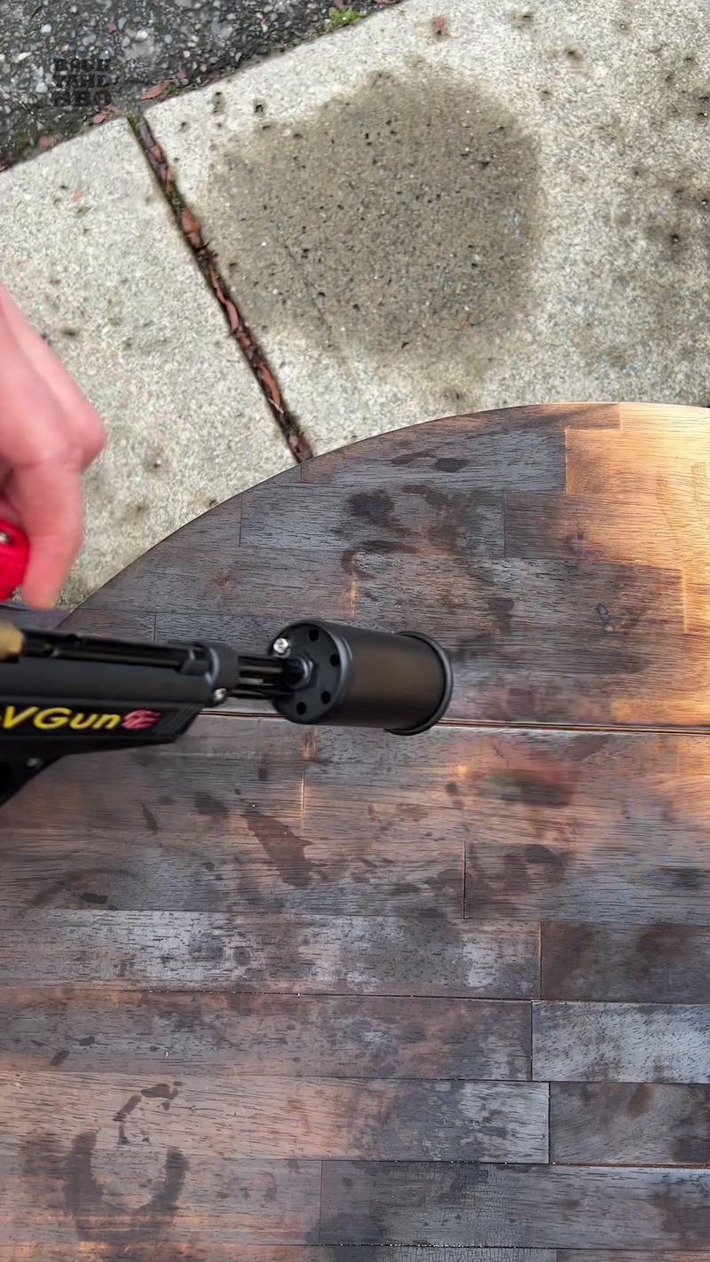 When you screw up and accidentally burn your table with your pizza oven, just do what I did and burn the whole thing to…