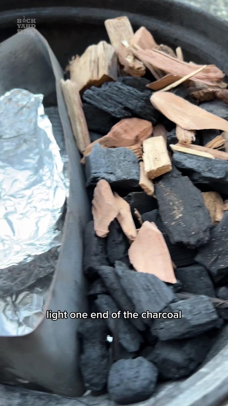 Let’s setup this little grill as a smoker. I have few smokers and grills, but I wanted to show you that you don’t need fancy…