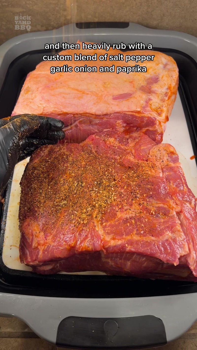 I have an early start tomorrow, so I’m going to prep my butts tonight. I pinch the plastic and slowly cut open the bag so I…