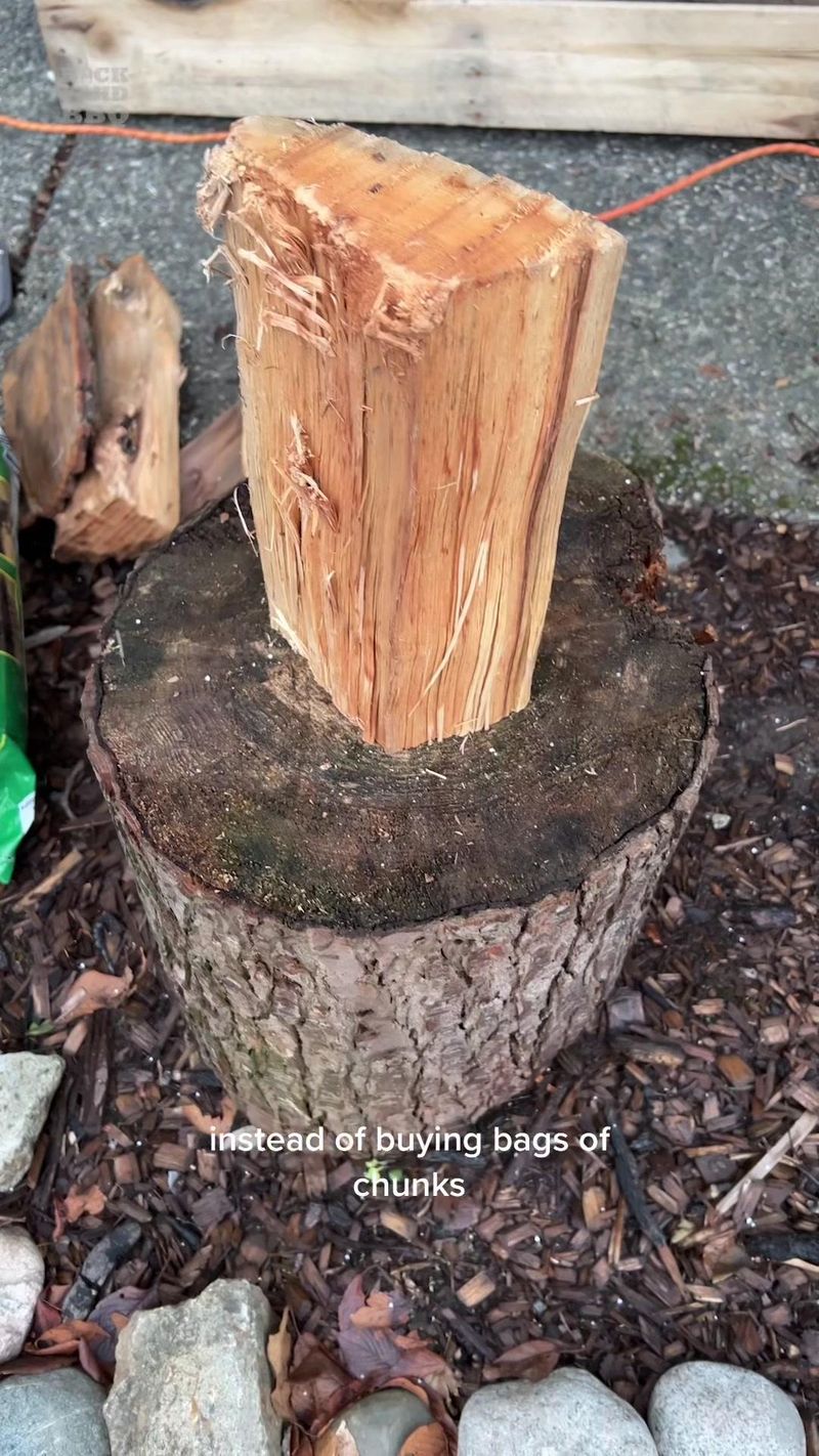 I use wood chunks when I smoke on my Weber Smokey Mountain or Weber Kettle and like to use chunks that are roughly 3 inches…