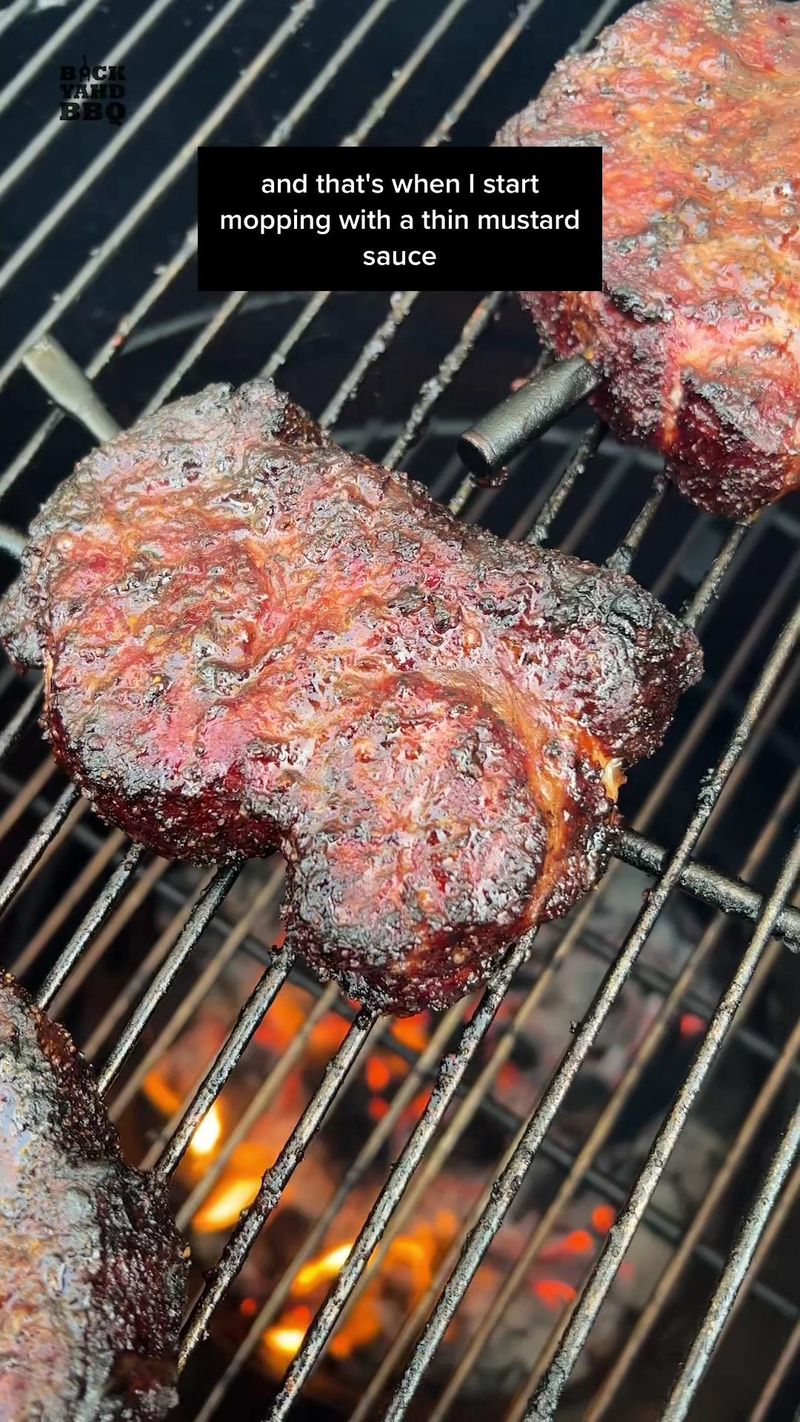 Replying to @inzayn89 Here’s Pork Steaks Part 2 we cooked these pork steaks on direct heat at 275 until thry developed a…
