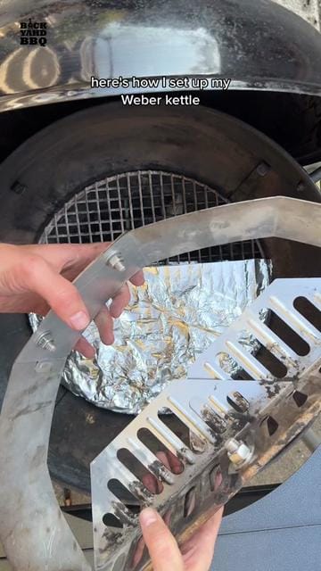 How to setup Weber Kettle as a smoker #bbq #bbqtips #grilling #smoking #webergrills