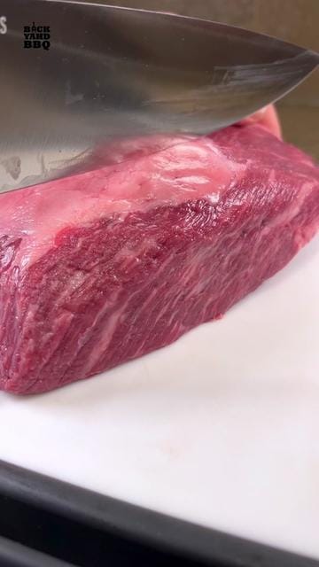 Cutting this beautiful Wagyu Picanha from @meatnbone into steaks. You’ll want to cut with the grain to create the steaks,…