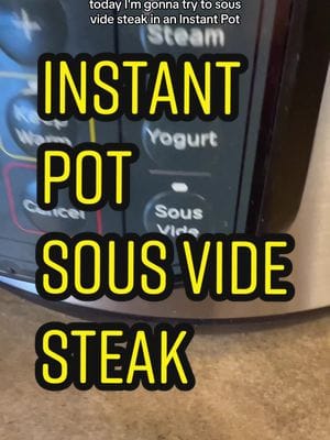 Today, I’m going to try to sous vide a steak in an instant pot and then sear it in a cast iron pan. Sous vide means cooking…