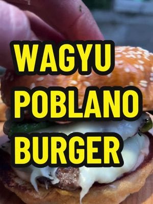 Wagyu Poblano Burger One of the best burgers I’ve ever made - the burger sauce has chili in adobo mixed in - wicked good…