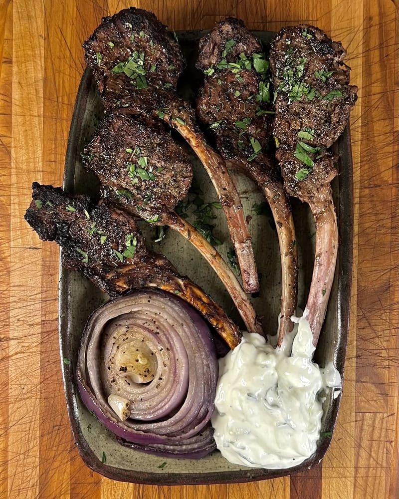 Tasty lamb lollipops for dinner. Thanks @Meat N' Bone for the lamb! #bbq #lamb #grilling