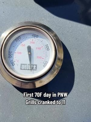 First 70F day in PNW. Grills cranked to 11. Did up some steaks for my kid’s lacrosse coach. Appreciate the community. #bbq…