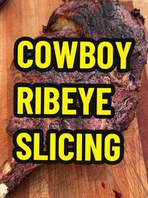 Cowboy ribeye slicing “Cowboy” ribeye just means they left a little bone on it, but not quite as long as a tomahawk. You…