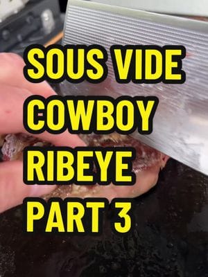 Sous Vide Cowboy Ribeye Part 3 My 3rd and final part of the sous vide cowboy ribeye series. I separated the cap from the eye…
