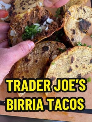 Trader Joe’s Birria Tacos. I’ve made a ton of birria tacos from scratch. I have a few videos on it if you want to see how I…