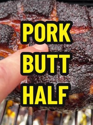 Smoked Pork Butt Half I like to wrap when the the fat cap squishes like this and the bark is nice and dark. Rest for as long…