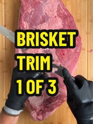 Today we are trimming this 17 lb prime brisket. I cut off the mohawk. And some loose bits of fat on the top. I cut off the…