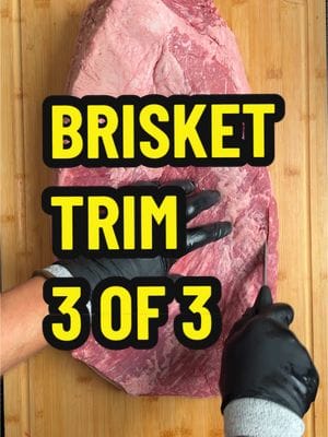 Here’s the 3rd and final brisket trim for this session. This was an odd shaped brisket with no mohawk, a very thin flat…