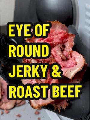 Today I’m going to turn this $35 eye of round into $65 worth beef jerky, roast beef, and stew beef. Start my trimming off…