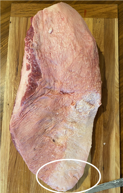 Hump side flat corner after