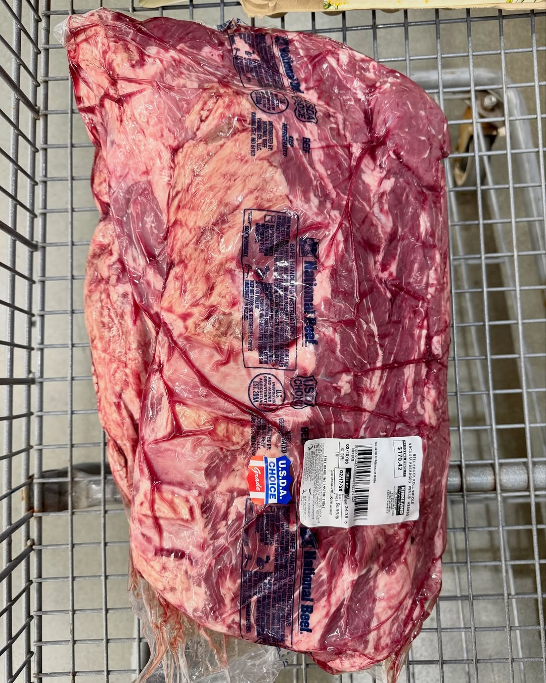 Doing 200 birria tacos on Thursday. Chuck roast for 8.99 a pound or a chuck roll for 6.99 a pound. I saved about 50 bucks going with the roll.  It’s literally the same thing they just cut it which I can do in a couple minutes. #beef #bbq #tacos #birra