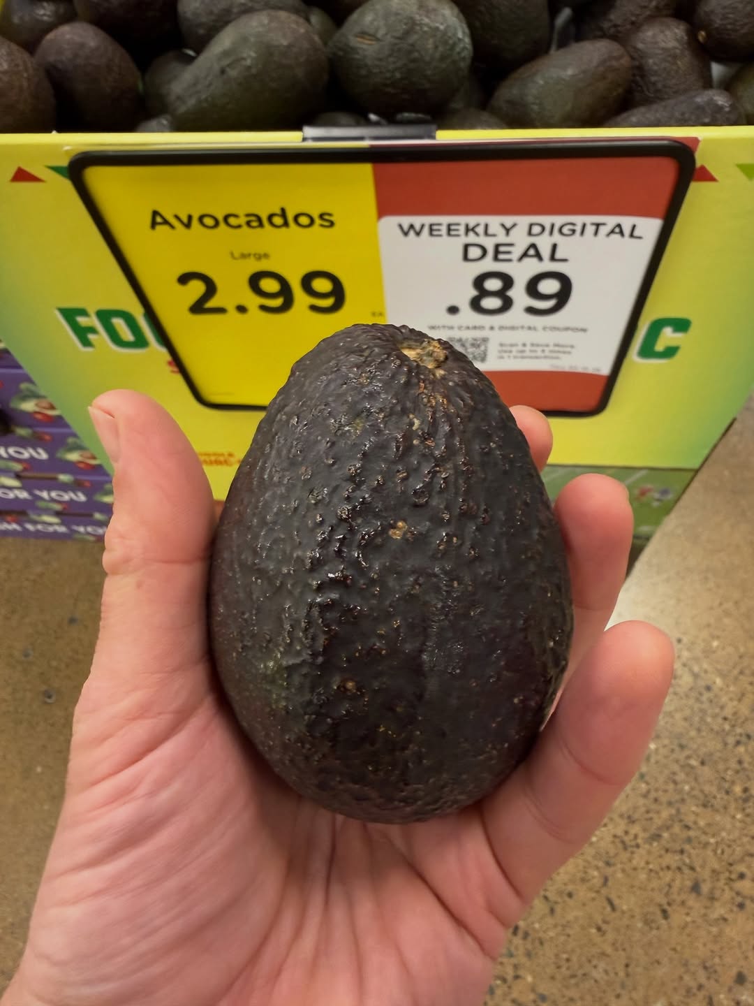 Speaking of avocados… Fred Meyer has these very ripe - perfect for guac - avocados for $.89.