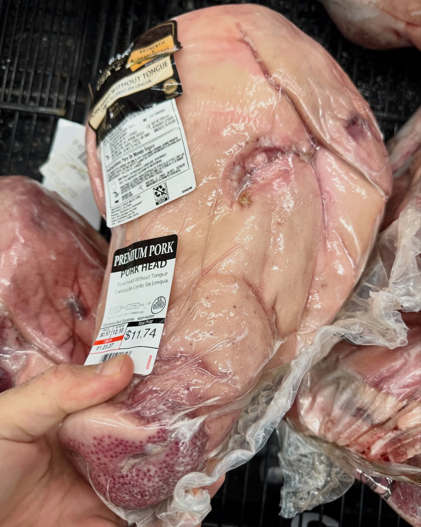 Finally a local pig head supplier. Tacos de Cabeza coming up.  Thanks @walmart !