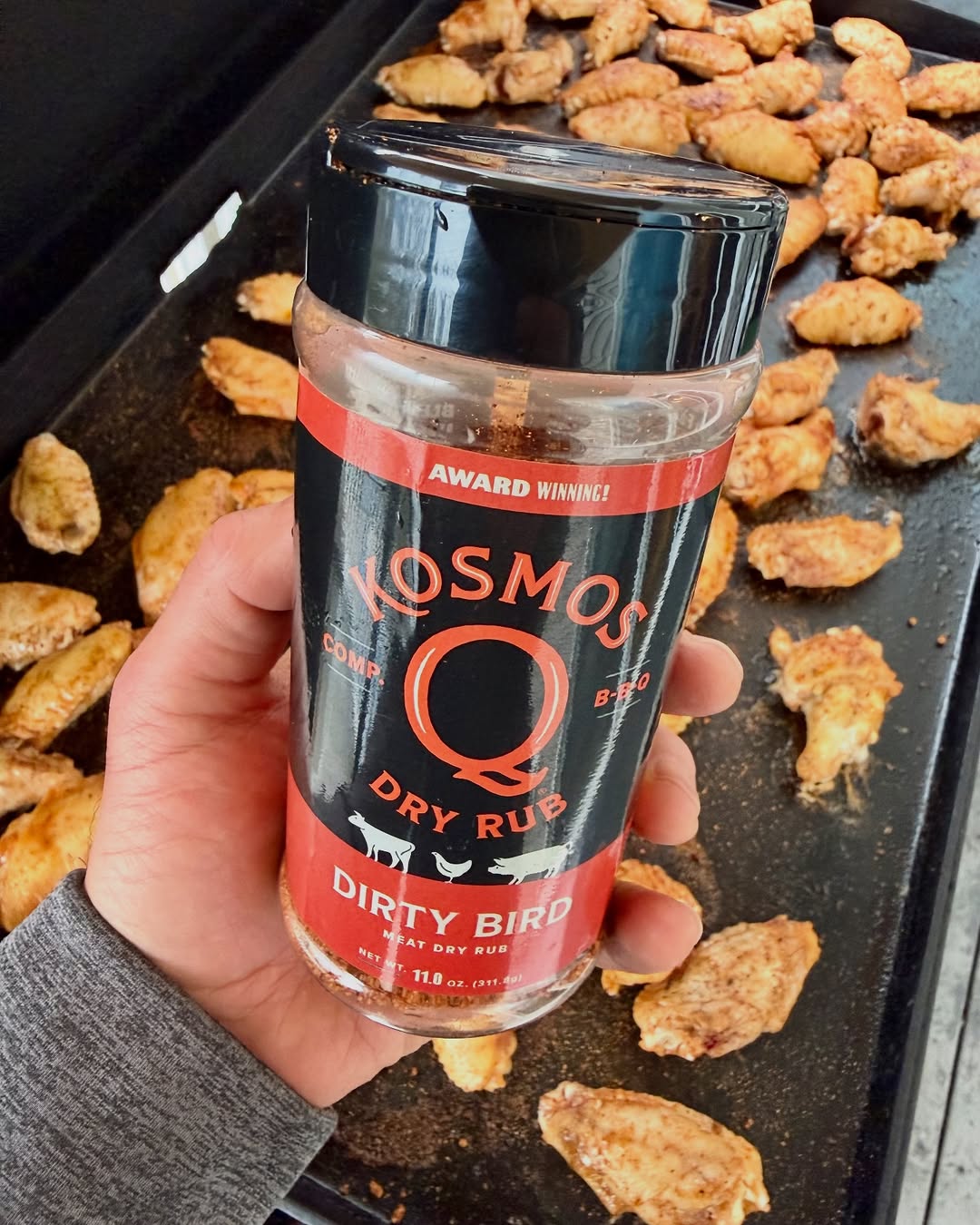 @kosmosq Dirty Bird is turning out to be a regular on my chicken. Did some griddled wings for Super Bowl. First time ever cooking wings on a griddle and I gotta say I did not like the experience. I much prefer doing it on charcoal or smoked or deep-fried than on a griddle. You just have to constantly turn them and they don’t cook evenly. But still, the rub was decent.
