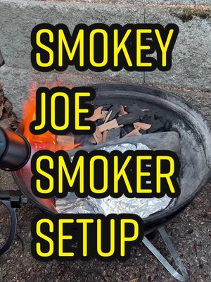Let’s set up this little grill as a smoker.  I have few smokers and grills, but I wanted to show you that you don’t need fancy grills and tools to get decent results.  If you are thinking about getting into smoking meat, this would be a very affordable way to get started. First find a used Weber Smokey Joe online or on my gear page.  Wrap two thirds of the charcoal grate in two layers of foil to help target the airflow towards the coals. Place a wire mesh on the other side if you are using lump charcoal. Separate the two zones with a piece of metal, I use the long end of a charcoal basket. Create a makeshift aluminum water pan and place it on the foil. Add charcoal and wood chips above the wire mesh. Light one of one end of the charcoal - I’m using a torch, but you can use lighter cubes or paper towels and alcohol.  The coals will slowly burn to the other end during the cook. Insert your meat and probes.  Put on your lid with your top and bottom vents wide open. When it is close to your target temp, close the top and bottom vents about half way to restrict airflow and stabilize the temp. You’ll have to adjust the vents throughout the cook, so keep a close eye on it.  I usually leave the top vent alone and adjust the bottom vent in very small increments. If you find that your meat is drying out you can add water to your pan or spritz. One load of charcoal lasted about 4 hours, so you may have to refill it midway through the cook. I’ll post the full pork butt cook video with this setup soon, so be sure to follow. #bbq #smoker #food #howto #bbqtips #bbqhacks #webergrills