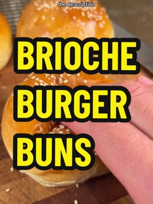 Easy Brioche Burger Buns Recipe

Ingredients:
400g (3 cups) flour. 
42g (2 tablespoons) honey or 21g (1 tablespoon) sugar. 
7g (2 teaspoons or one packet) instant dry yeast. 
5g (1 teaspoon) salt or 2g (½ teaspoon) salt if you use salted butter. 
240ml (1 cup) lukewarm (105f/40c) milk. 
28g (2 tablespoons) softened butter. 
1 egg. 
1 beaten egg for brushing (optional). 
Sesame seeds (optional).

Buns: 8-10. 
Time: 2.5 hours.

Instructions:
Here’s an easy brioche bun recipe that makes 8 buns and takes about 2 and a half hours. Start by adding the flour, yeast, and salt to a bowl and mix. Then add the egg, milk, and honey. Mix by hand or with a mixer on low with the flat beater attachment until it is a shaggy dough, about 30 seconds. Scrape the edges of the bowl if necessary. Switch to the dough hook and knead on medium speed for 4 minutes or by hand for 9 minutes. Add the butter and knead for another minute. Shape the dough into a ball. Put the dough in an oiled container and let it double in size at 80 degrees. About one hour. Punch out the air so the buns don’t have big air bubbles. Place on a floured surface and fold the sides up and over itself to shape into a ball. Divide the dough into 8-10 80g balls. Pinch and tuck each ball until smooth. Final shape each ball by placing it on the counter, put your claw over it, and rotate it counter-clockwise a few times. Place them all on a parchment paper-lined baking sheet. Flatten them down thin so they bake as a bun, not a ball. Cover for an hour at 80 degrees. Remove all bubbles from the beaten egg with a paper towel. Brush the buns with the beaten egg and sprinkle on the sesame seeds. Bake at 375f/190c for 12-15 minutes until they turn golden brown. Then let them cool on a wire rack. Use a bread knife to slice them down the middle. Butter and toast them, add your patties and toppings, and you’re good to go.

Recipe: https://backyahdbbq.com/easy-brioche-burger-buns-recipe

Thanks to @vevorofficial for the mixer. Link and discount code are on my gear page. https://backyahdbbq.com/gear/

#bbq #baking #burgerbuns #cooking #recipe #easyrecipe #burgers #vevor #vevorcode #vevorkitchen #hamburger #cheeseburger #griddle