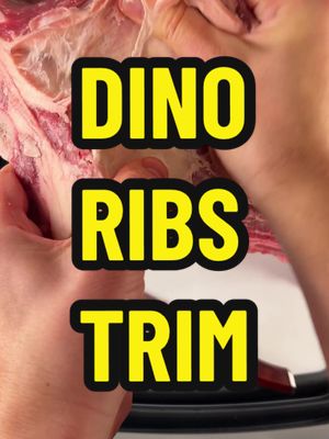 Here’s how I trim dino ribs.  

You could just throw them on the pit as-is, but I like to touch them up a bit.  

I start by removing the lean layer of meat on top and use that in a stir-fry. If you leave it on, then it may slide around and mess up your top bark. 

I inspect the whole thing and clean up any loose or hanging bits. 

This is completely optional, but if I have time, then I’ll remove the fat cap and thick silver skin.  It doesn’t hurt to leave it on, but you will get a cleaner bite without that silver skin.

You definitely want to leave the bone side membrane on because that is what keeps everything together as it smokes.  I used to score the membrane, thinking some of the rub would get up in there.  But now, I just leave it alone because I don’t want any of the rendered fat to leach out through the score marks as it smokes.

I also used to round off the corners but stopped doing that as well as I was just throwing that away. 

Of course, I save the fat trimmings and render it down into tallow and any meat trimmings are used in stir-fry’s or stews.  Nothing goes to waste.

Thanks @PorterRoadButcher for the amazing ribs and @dripez for the knife!

#bbq #smokedmeat #bbqfam #dinoribs #beefribs #beef #meat #bbqtips