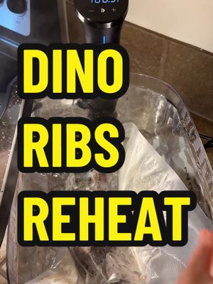 Today we’re going to reheat these dino ribs with sous vide.

I usually like to cook and then hot hold my meat until service, but I couldn’t align my schedule for a Thursday 6pm dinner. 

This reheat method allows me to smoke when it's convenient for my schedule and then sous vide it a few hours before meal time. 

I fully cooked the ribs and then let them rest until they came down to about 175. 

I sliced and then individually vac sealed them.  I then threw them in an ice bath and was reminded of the bobbing for apples game we played in the 80s.  There’s no way that would fly today, but I would definitely rather bob for ribs. 

Anyway, after they chilled for a few hours I put them in the fridge for a few days. 

Dinner was at 6, so I started the sous vide at 2pm.  I jump started it with some very hot tap water.  My initial target water temp is 185 because the temp will drop when I add the cold ribs.  I then set the sous vide to 165 and let them sit for 3.5 hours.

I didn’t want to mess with the water and bags at dinner time, so I removed them from the bath and bags, wrapped them in butcher paper, and then kept them warm in the oven until our guests arrived.

This process is a bit more work than smoking and hot holding, but it worked for my schedule and we got to serve some wicked good ribs for our friends. 

Thanks to @PorterRoadButcher for the Dino ribs and thanks to @Anovaculinary for the sous vide gear. All of which you can find on my gear page. 


#bbq #smokedmeat #bbqfam #dinoribs #beefribs #beef #meat #bbqtips