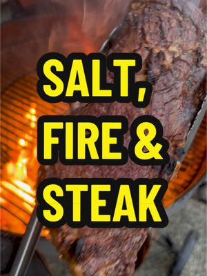 Salt, Fire & Steak. Today I’m going back to the basics and forward searing ribeye steaks on the Weber kettle.  I’ve been grilling steaks for 30 years - over the last 3 years I’ve subjected my family to a bunch of steak experiments to learn new techniques.  At breakfast the other day, my kid asked me if I could just grill up some ribeyes like I used to.  The old fashioned way.  No fancy rubs.  No reverse sear. No sous vide. Just salt, fire, and steak.  We can definitely make that happen.

Let’s start by salting the steaks for a few hours.  I like to use a good layer of salt here, especially since these steaks are quite thick. 

I used about a full chimney of lump charcoal and pushed it all over to one side so we have two zones one hot one cold.  I also threw in a couple of wood chunks for a little smoke.

I removed the steaks from the fridge a few hours before grilling so they don’t seize up when they hit the heat. I start on the cool side and then rotate the grate.  If you put them directly on the hot side they will have grill marks which isn’t the goal.  I then grill for a few minutes until I’m happy with the crust.  And move them over to the cool side and rotate again. 

When I’m happy with the crust I move them back over to the cool side and keep them there until they hit 120-125, which will carry over to 130.  Go higher if you like less pink.

Going back to the basics is a good thing. These turned out great and we’ll be doing them again very soon.

#bbq #steaks #grilling #ribeye