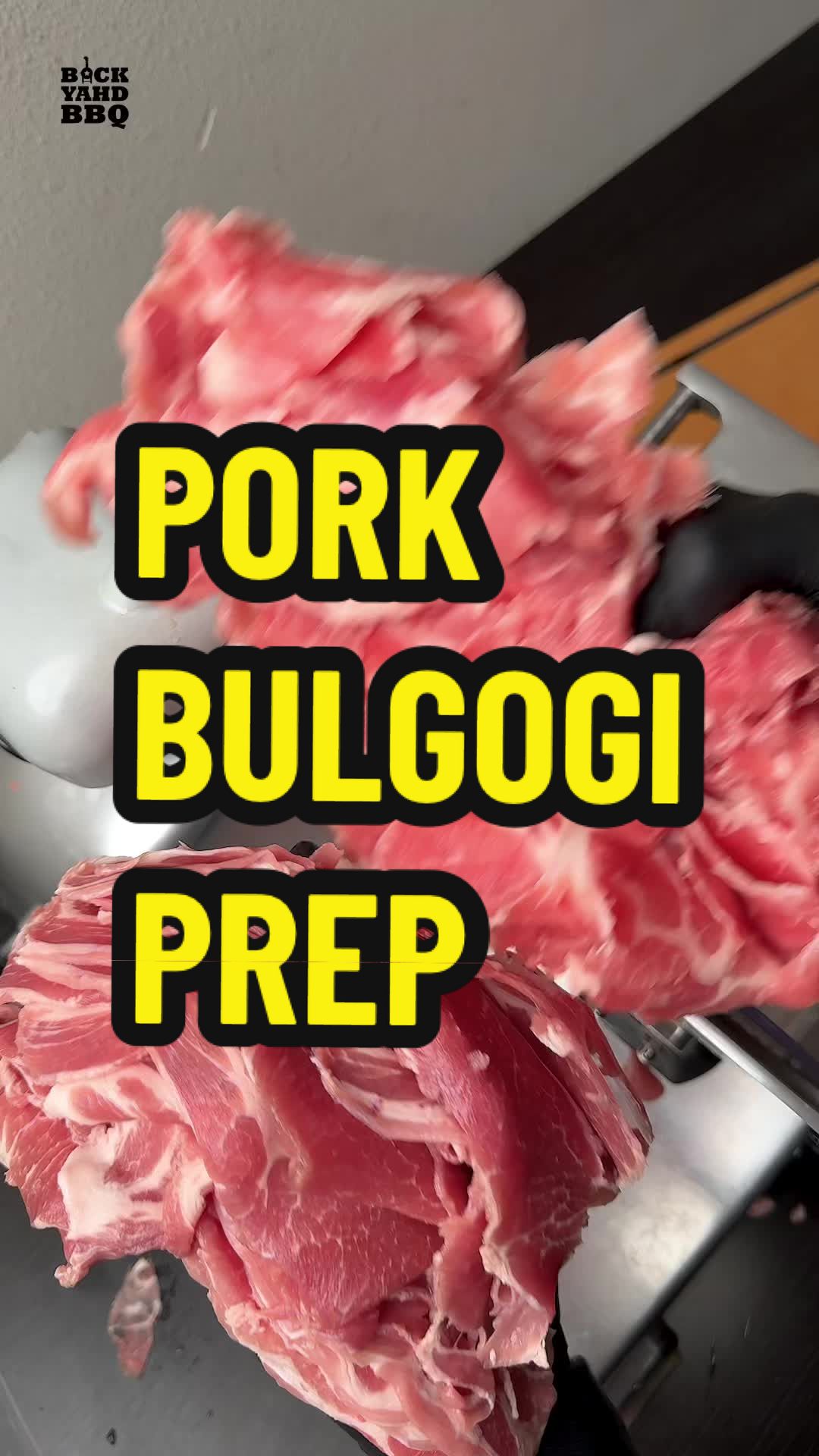 Pork Bulgogi is a Korean pork meat dish. It’s thinly sliced pork butt marinated in sauce and spice. My wife just eye balls the whole recipe. Might convince her to write it down and share with you. It would help if she knew y’all wanted it. I usually go boneless when I know I’m slicing to avoid having to cut out the bone, but this was half off at Freddy’s.  #bbq #pork #koreanbbq 